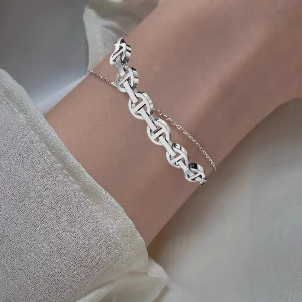 NEW Luxury Strap Chain Stainless Adjustable Band For Apple Watch